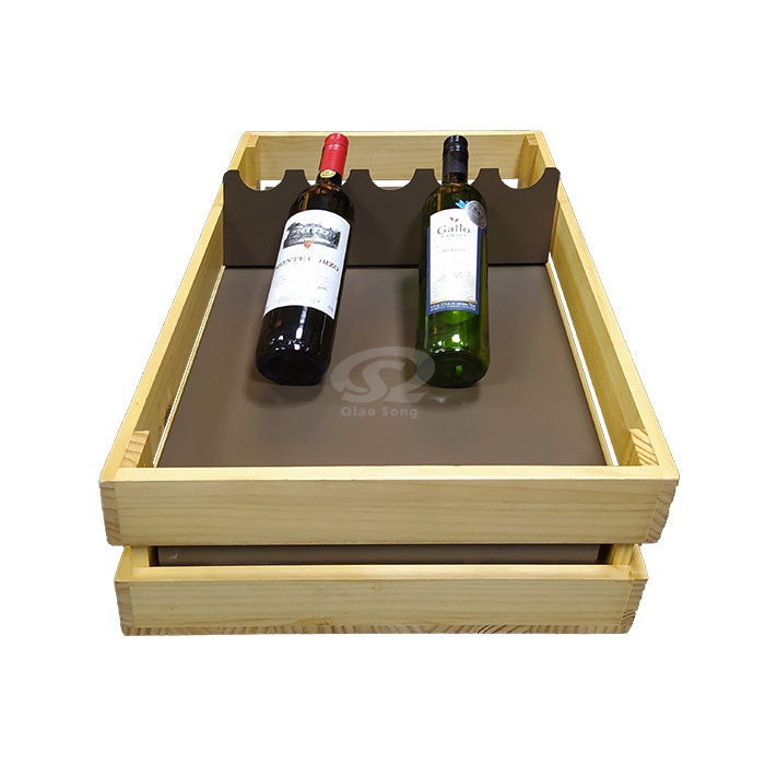 Steel Elevated Pad with Pine Basket for Liquor Display