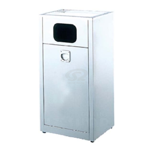 Brushed Stainless Steel Push Bin